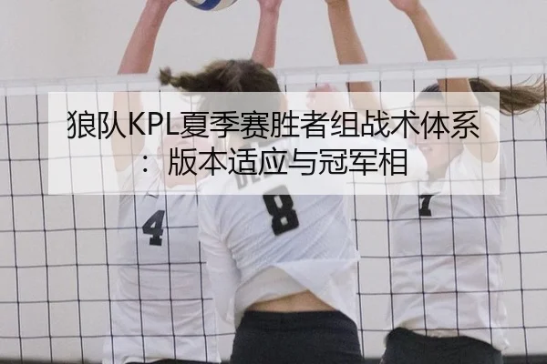 狼队KPL夏季赛胜者组战术体系：版本适应与冠军相
